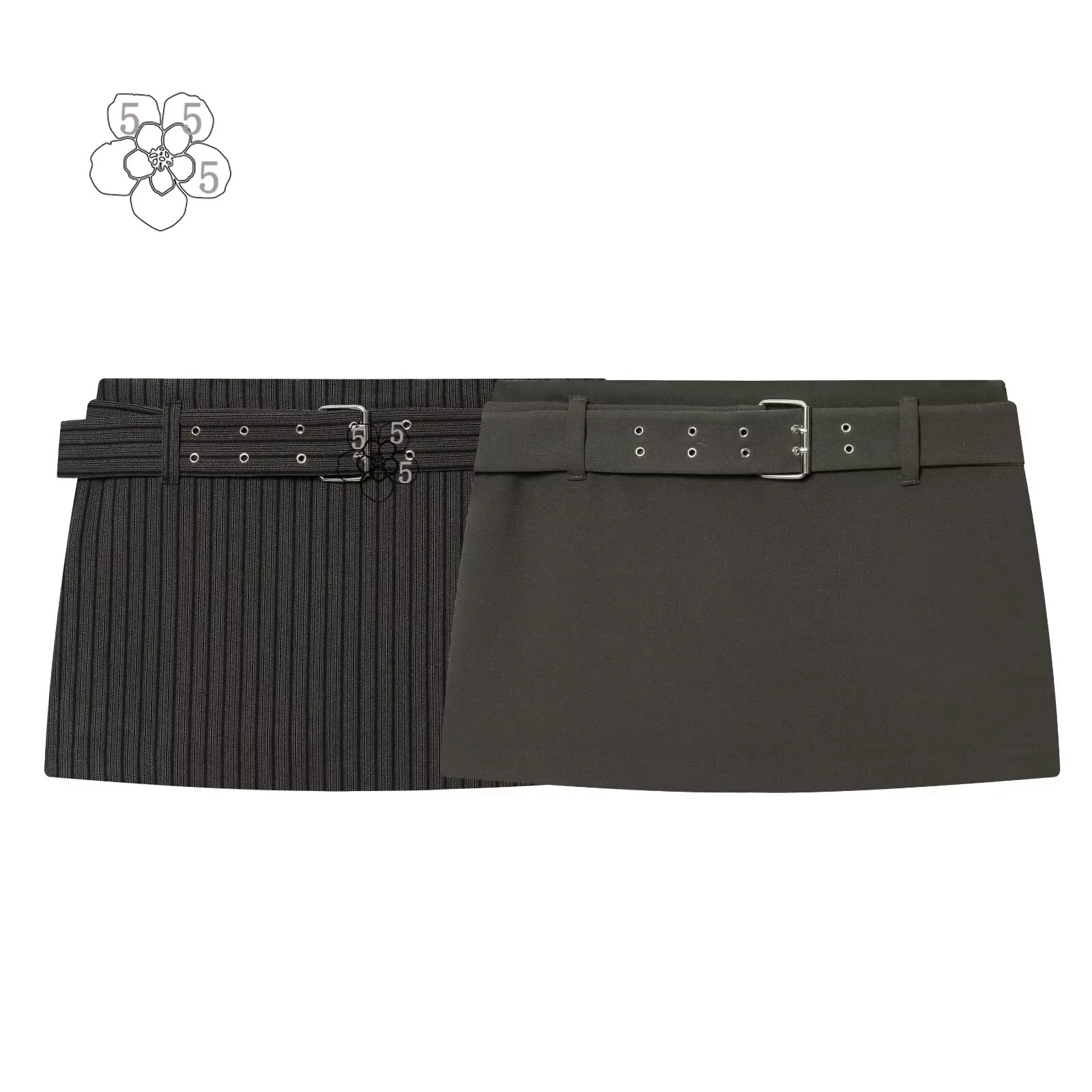 2026 European American Ins style fashionable women's clothing with belt skirt pants