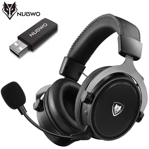 NUBWO G07 Wireless Headsets Gamer for PC, PS4, PS5 2.4GHz Ultra-Low Latency HIFI Stereo Noise Cancelling MIC Gaming Headphones