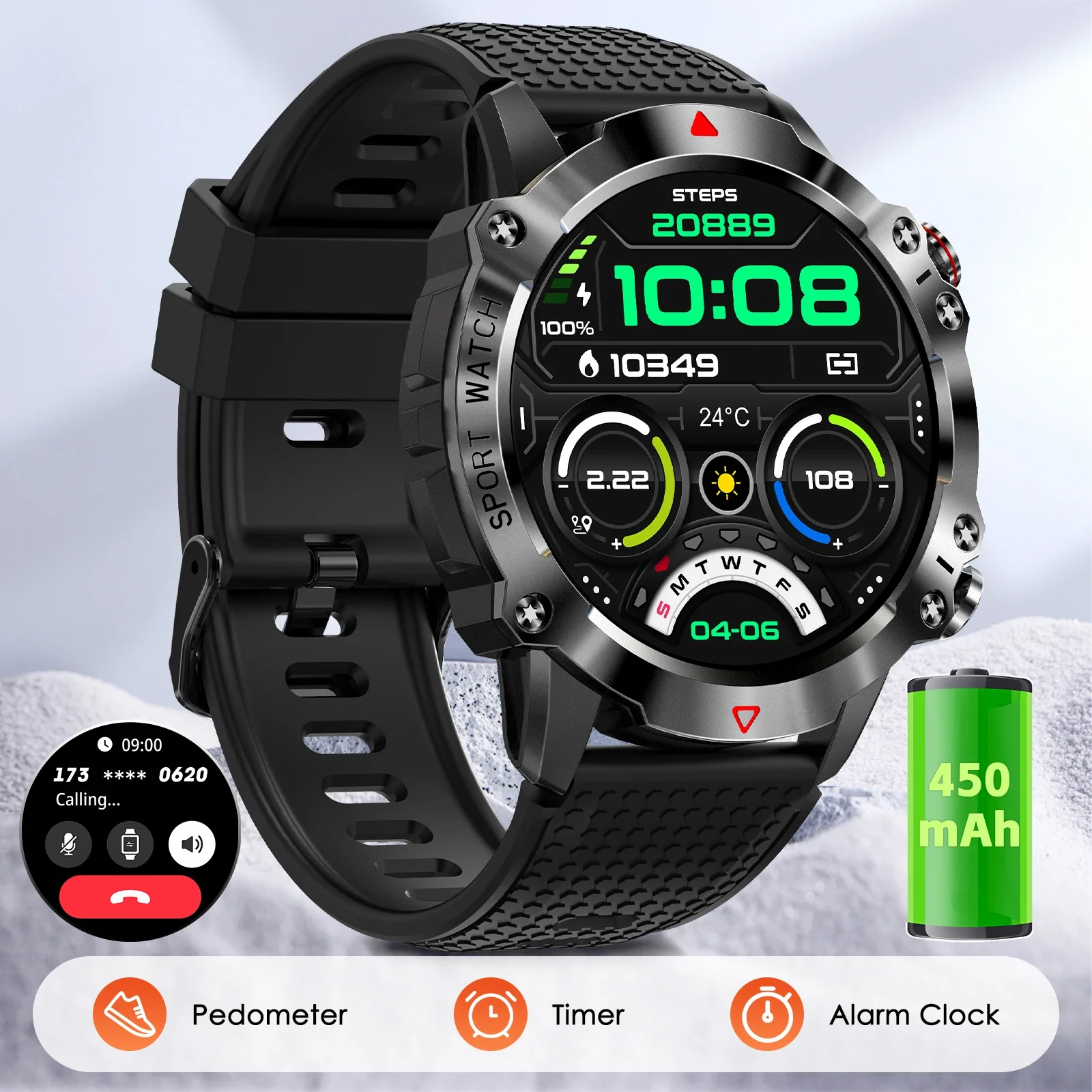 EIGIIS New Military Smart Watch for Men 1.39