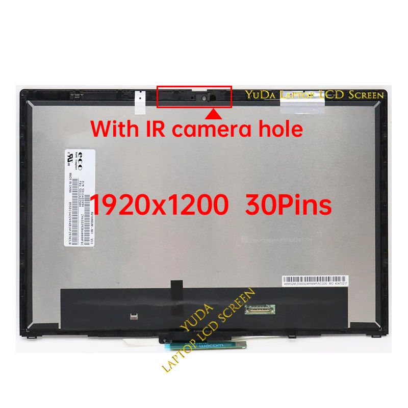 13.3 Inch Touch Screen For Lenovo ThinkPad X13 Yoga Gen 3 Type 21AW 21AX LCD Display Digitizer + With Frame Assembly Replacement