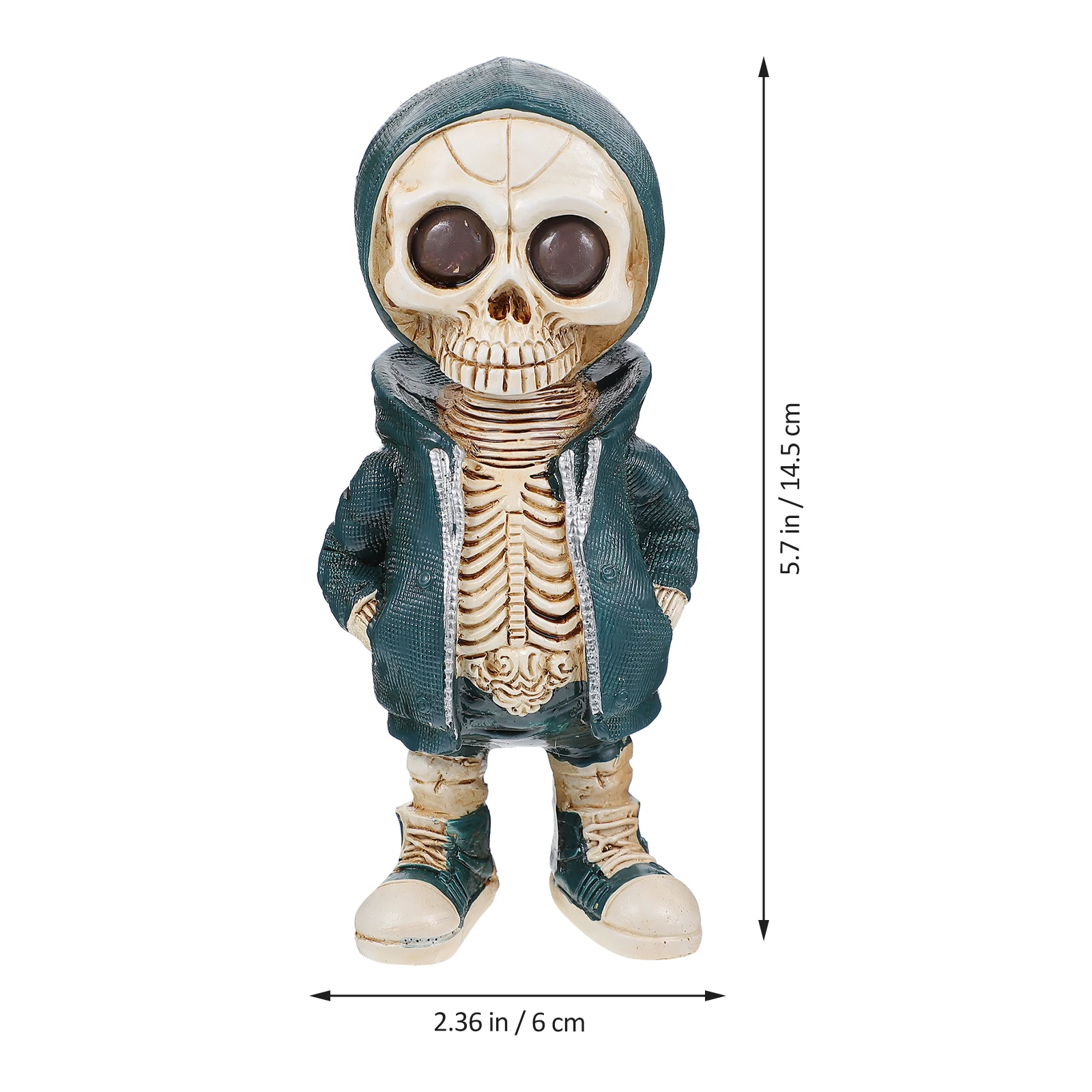 

1pc Halloween Cool Resin Ornament Home Decor Statue Table Mantelpiece Decoration 3D Craft Gift