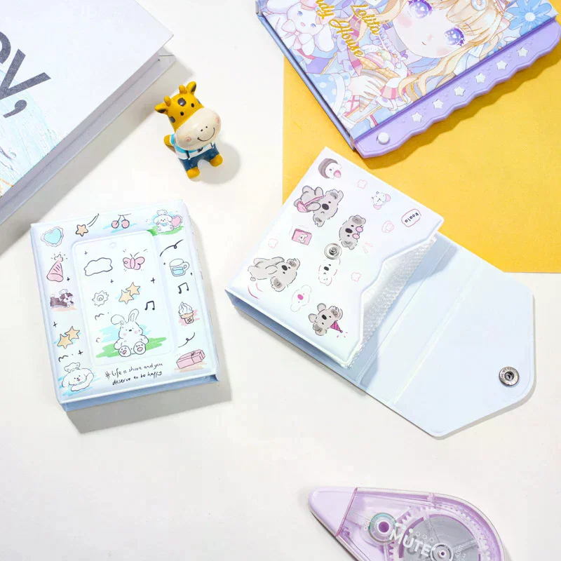 Cartoon 3 Inch Album Photo Postcard 36 Pockets Cards Mini Album Kpop Idol Pictures Collection Album Name Cards Storage Holder