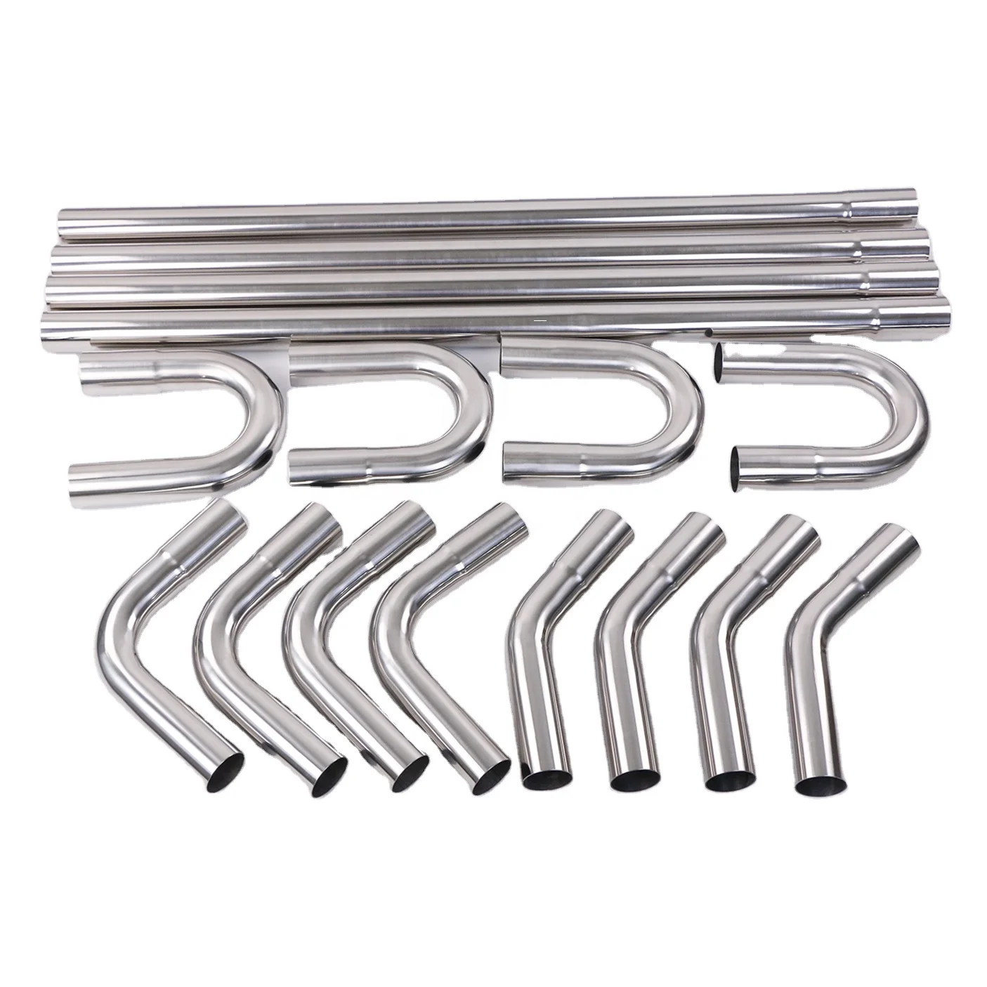 

Mandrel Exhaust Tubing Pipe Straight & U-Bend For Intake Exhaust| Stainless Steel T-304 /Mild Steel 2.25"16PCS