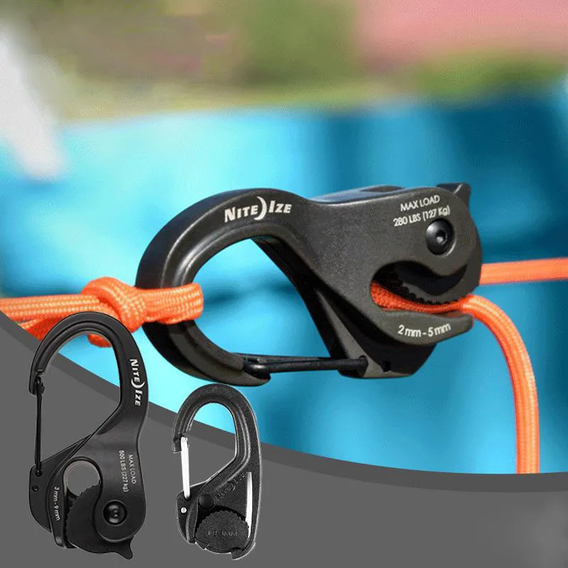 NiteIze CamJam Cartier cordino autobloccante hook up alluminio legato quick up Lock strumenti per fibbia in corda di trasporto
