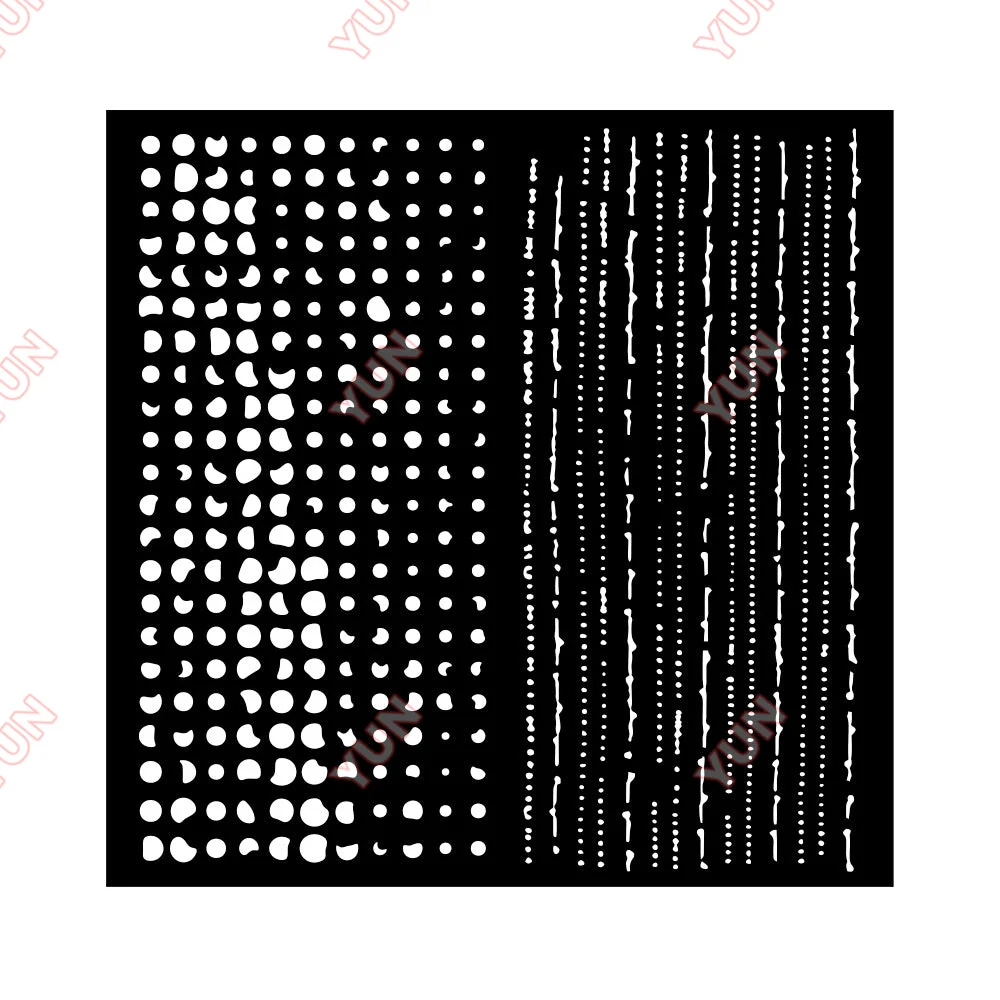 New 7x7 Inches Pvc Double Texture Stencils Christmas Holiday Decorations Layering Stencils DIY Scrapbooking Paper Craft Supplies