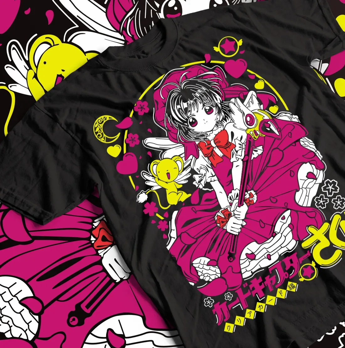 Card Captors Sakura T-Shirt Girl Kawaii Funny Cute Kero 90s Anime Shirt All Size