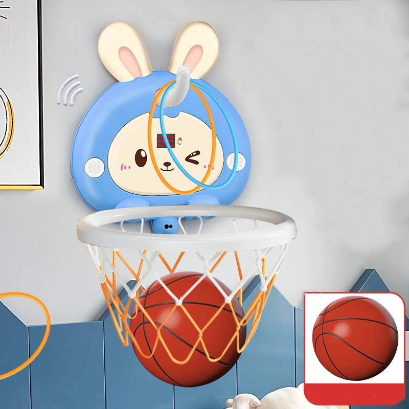 Punteggio del sensore per bambini Telaio da basket Cerchi da tiro Giocattoli Appesi Palla da casa per interni Ragazzi Giocattoli interattivi genitore-figlio per bambini