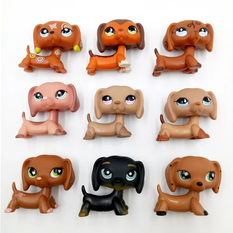 Littlest pet shop lps Toys Rare Dog Collection Cute DACHSHUND Old Original gen 3 Animal Figure Kids Christmas Gifts