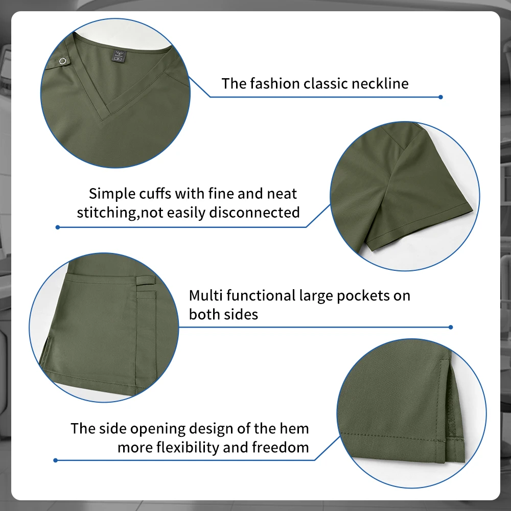 Uniforme de gommage pour salle d'institution de toilettage pour animaux de compagnie, vêtements de travail pour femmes, vêtements de travail pour chirurgie, Salon de beauté, vêtements de travail pour soins infirmiers,