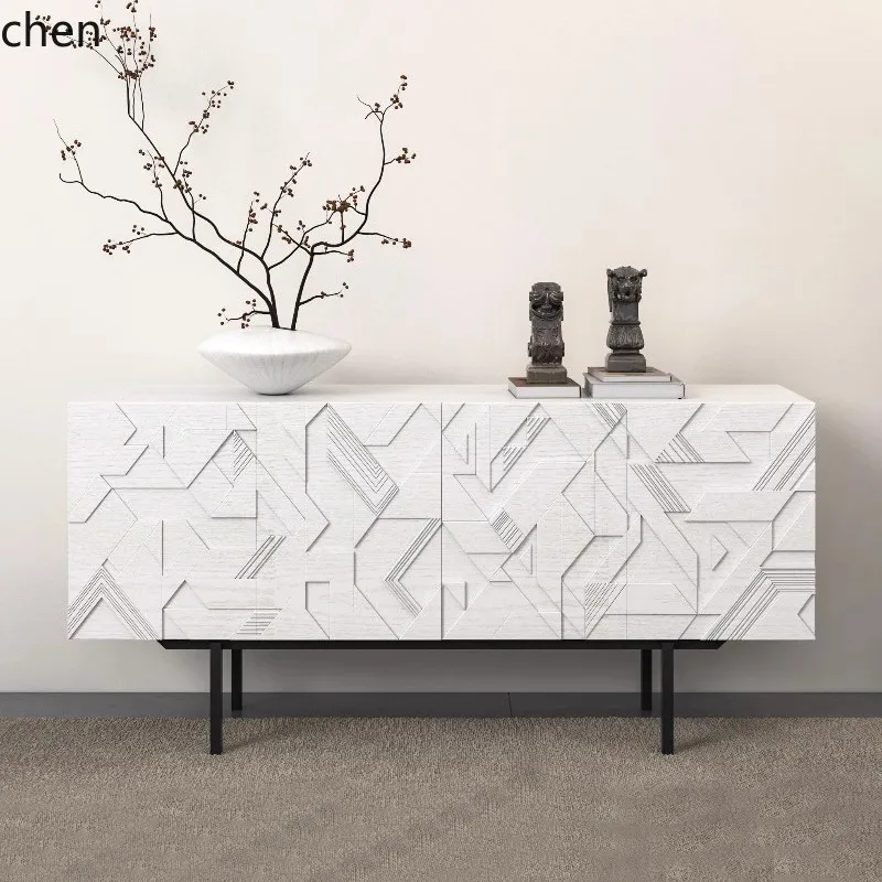 

HXL Nordic industrial side cabinet solid wood storage medieval shoe cabinet living room decoration entrance cabinet home decor