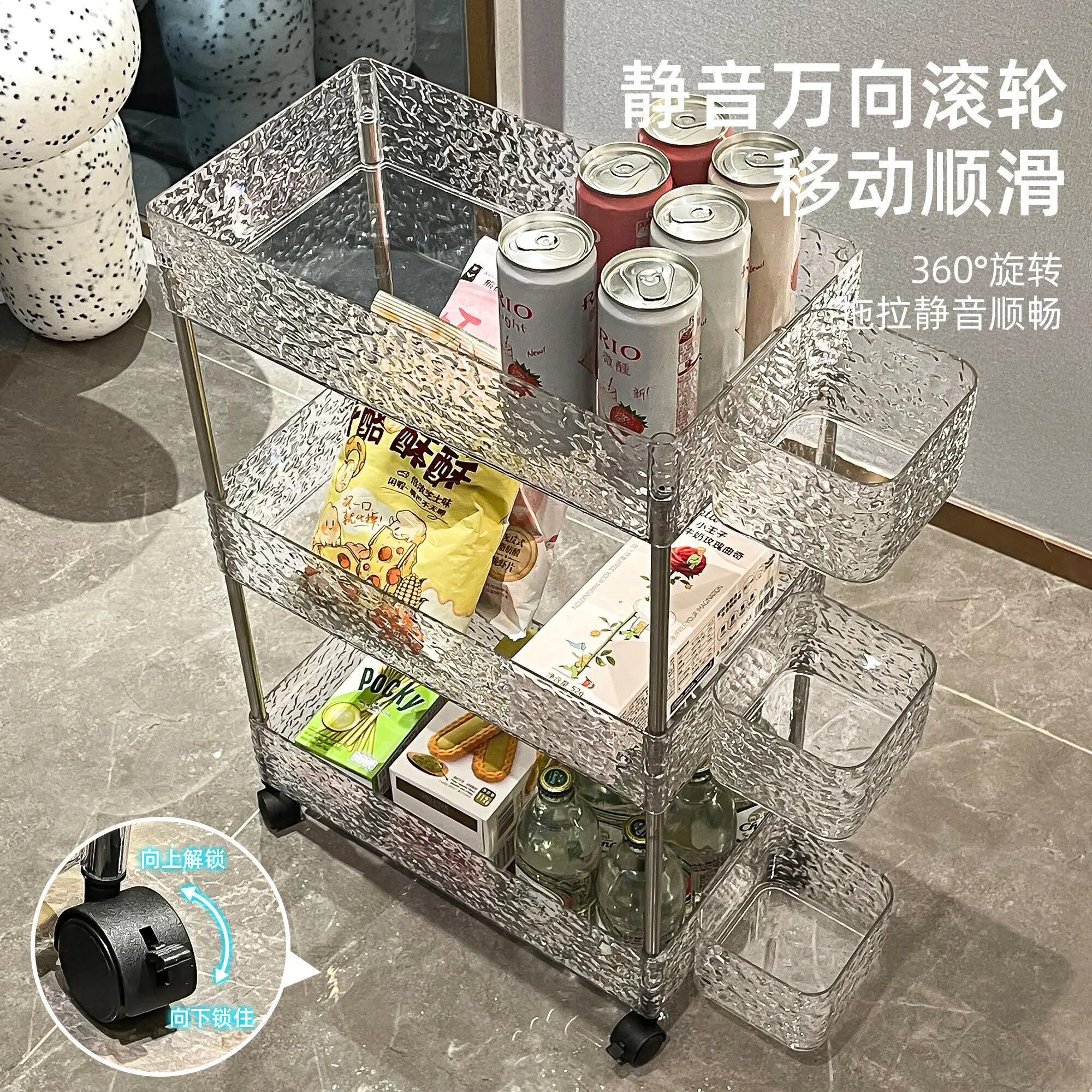 Spa Manicure Rolling Salon Trolley Tool Cosmetic Acrylic Tattoo Salon Trolley Lash Nails Wozek Narzedziowy Salon Furniture WKST