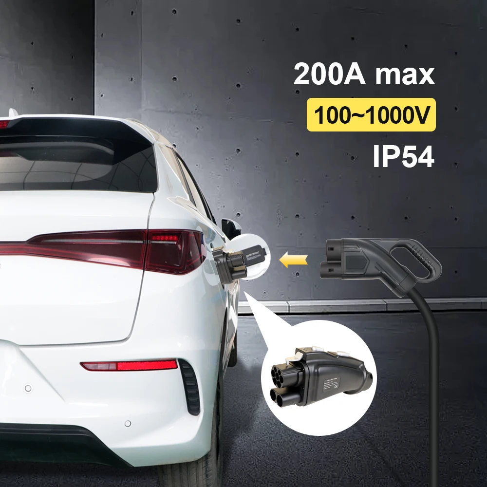 Adaptateur EV à charge rapide CC, 200KW, 100-1000V, charge pour chinois, standard GBT, véhicule électrique hybride BYD, voitures Volkswagen