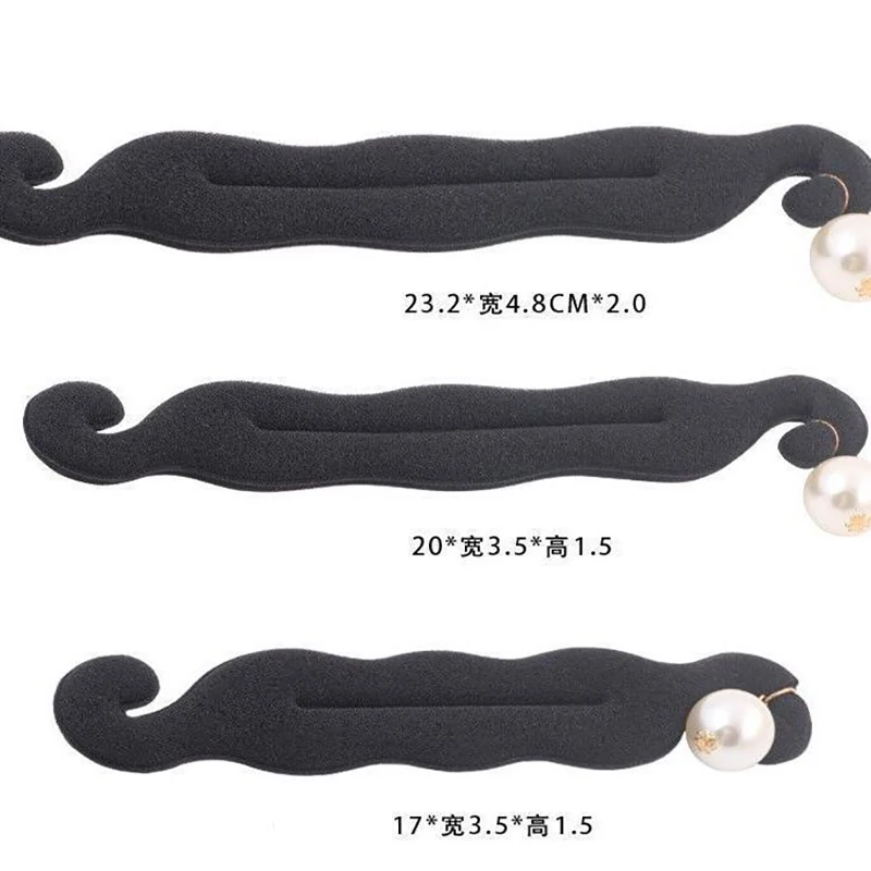 Simply Bun Hairstyle Woman Braiding Hair Ball Head Hair Tool Sponge Double Hook Hair Stick Pearl Hair Ring Bun Hair Accessories