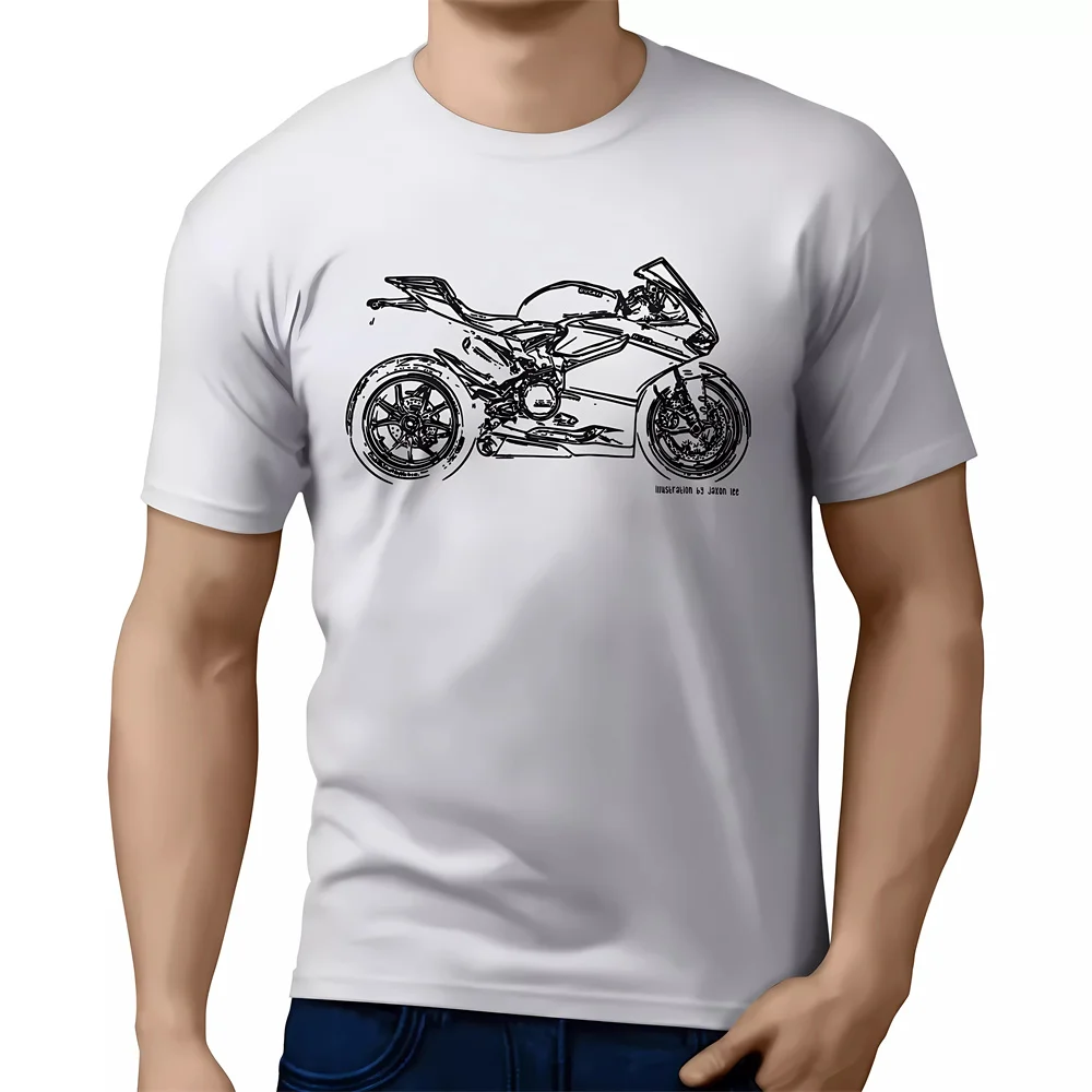 2024 new MOTORCYCLE  T Shirt Pure Cotton Clothing Leisure Short Sleeve O Neck Cool Tee For 1199 Superleggera Motorbike Fan