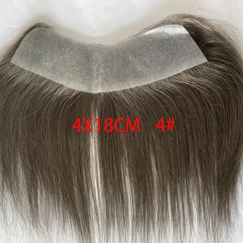 Frontal Hairpiece For Women Human Hair Extensions Forehead Hairline PU Skin Toppers Hair Replacement Toupee For Men