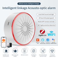 Tuya Smart Home Zigbee WiFi Wireless Alarm System Sound Light Sensor Detector USB Power App Control Work with Alexa Google Home