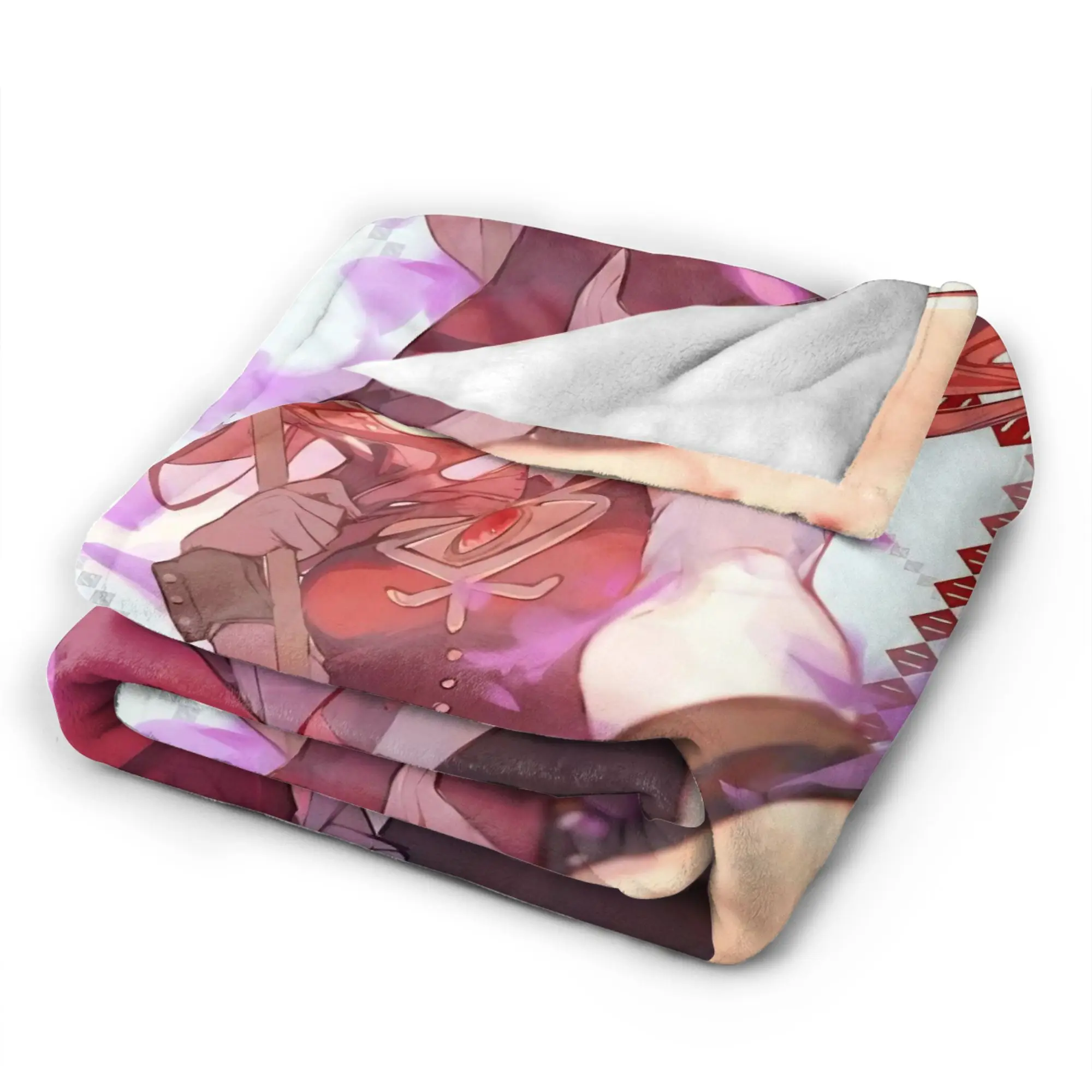 Puella Magi Madoka Magica بطانيات محبوكة الصوف لطيف كيوكو ساكورا الدافئة رمي البطانيات للطائرة سرير سفر البساط
