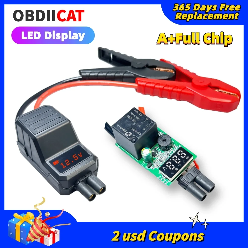 Morsetto a coccodrillo a LED intelligente per connettore a Clip di avviamento per auto Clip per cavo Booster intelligente