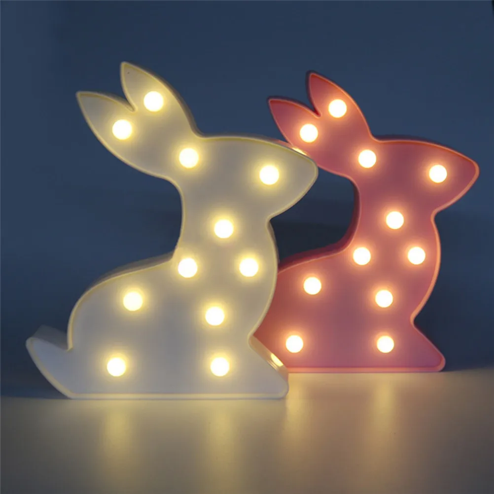 

Rabbit Shape LED Night Light 3W Dimmable Bed Light for Kids Bedroom Nursery Living Room Decorative Table Lamp