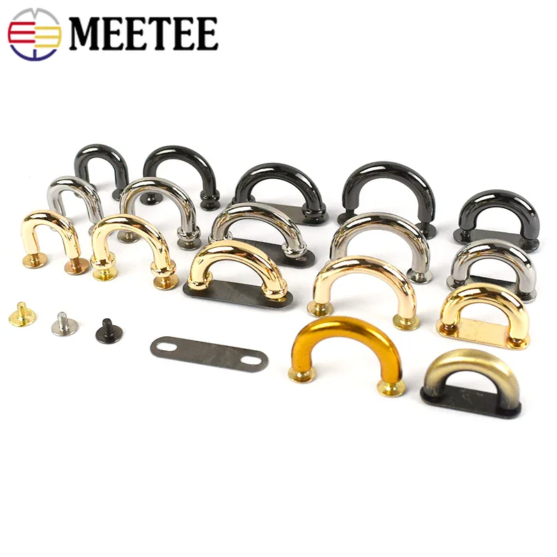 5/10/20Pcs Leather Bag Handle Arch Bridge Buckle D Ring Connector Screw Clasp Handbag Hanger Hook Clip DIY Repair Loop Hardware