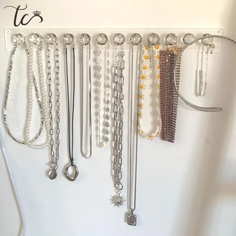 Transparent Acrylic Necklace Rack Jewelry Rack Pendant Bracelet Wall Jewelry Display Rack Storage Rack