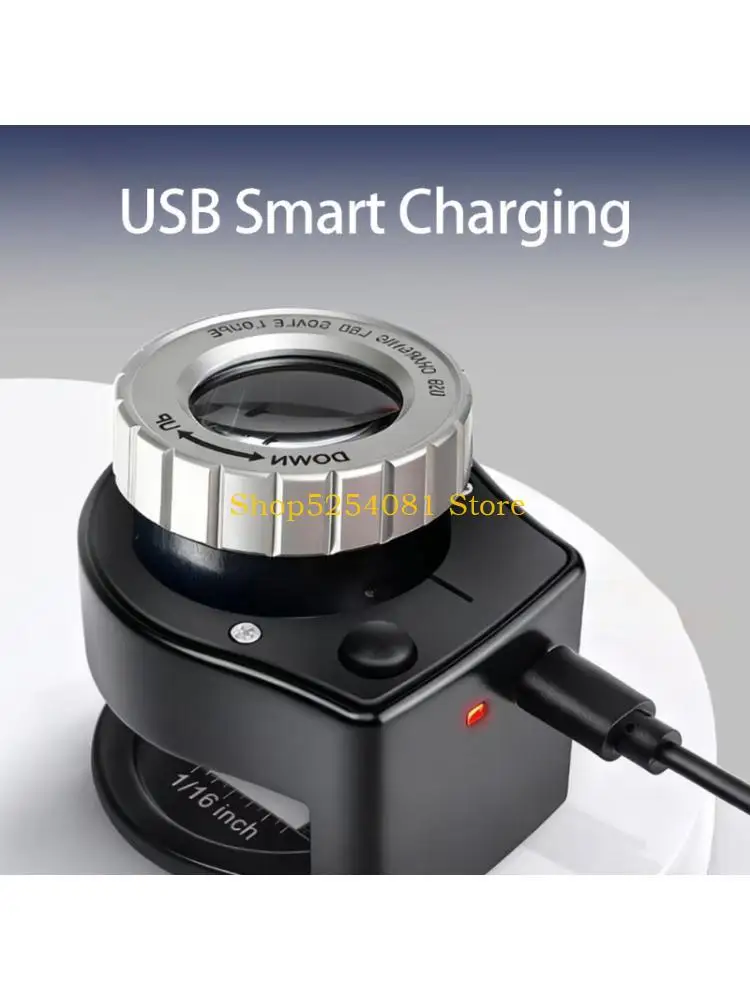 AXYC Highly Power 30X Zooming Magnifier With K9 Opticals Glass LED Light LED Glass For Detailed Viewing Observation