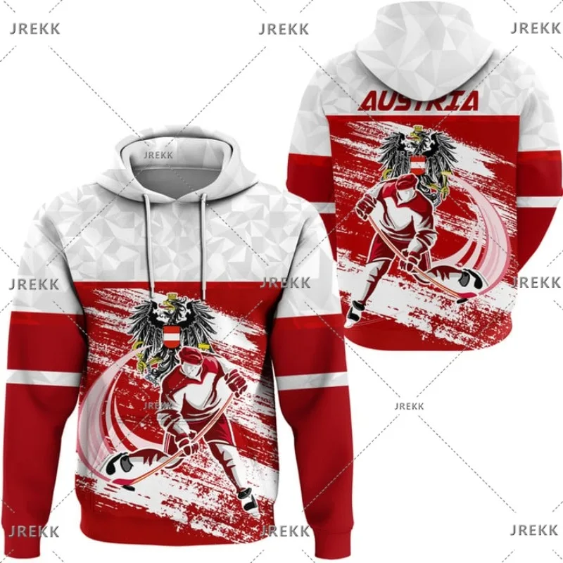 Austria Flag Motto Map 3D Printed Hoodies for Men Clothes National Emblem Eagle Kids Hoody Fashion Coat of Arms Sweatshirts Tops