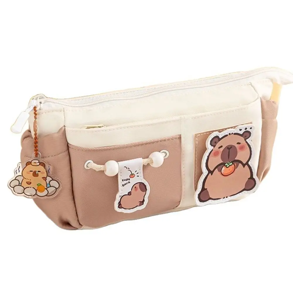 

New Capybara Pen Bag Large Capacity Portable Stationery Bag Nine Layers Stationery Organizer Back To School