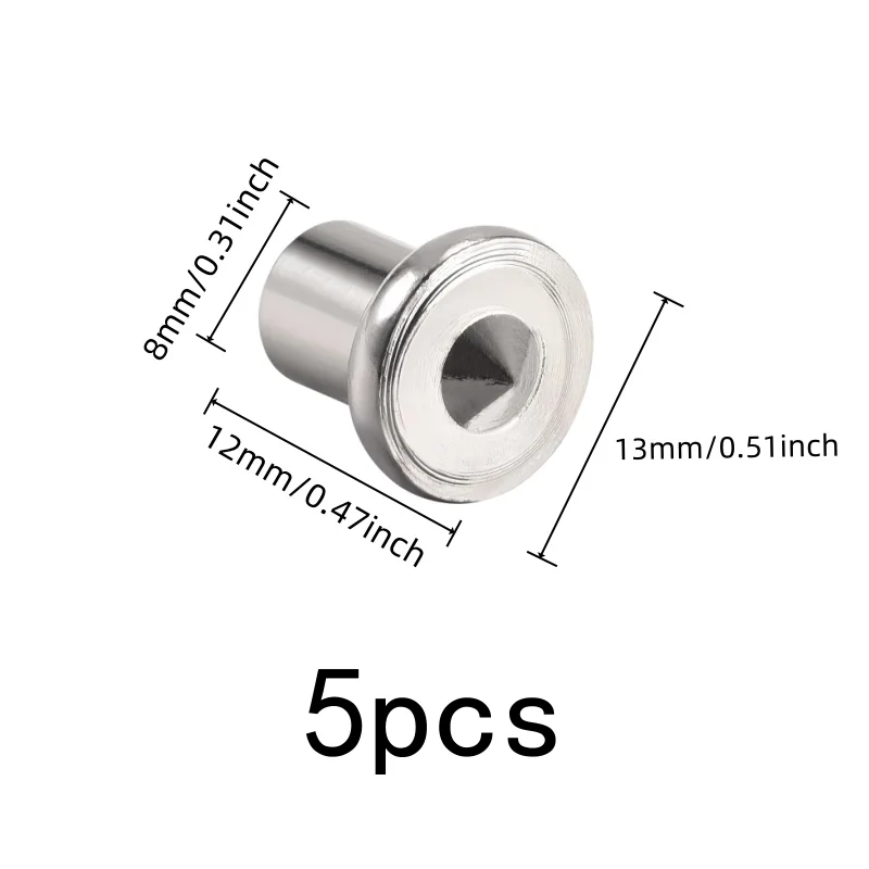 5 pcs 8mm Furniture Assembly Dowels for Woodworking Projects, Sturdy Metal Material, Accurate Drill Alignment