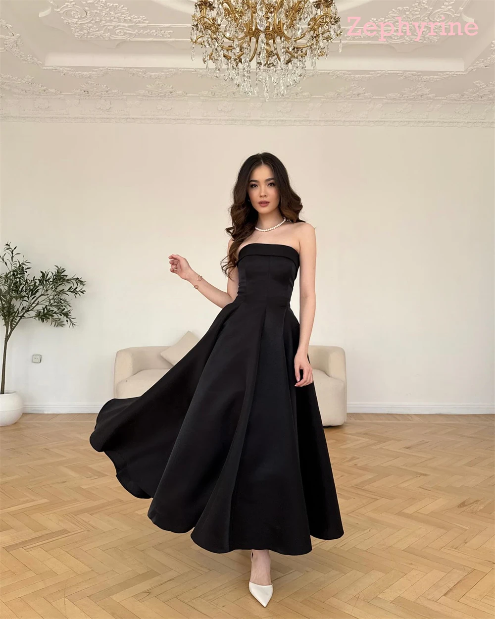 Мягкое черное вечернее платье из джерси по индивидуальному заказу. Изысканные платья без бретелек без рукавов для выпускного вечера. Современные платья для особых случаев.