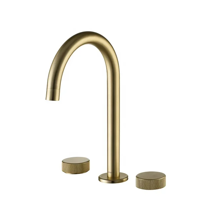 Newly Designed Separate 2 Handle High Quality Brass Rose Gold Bathroom Basin Mixer Faucet