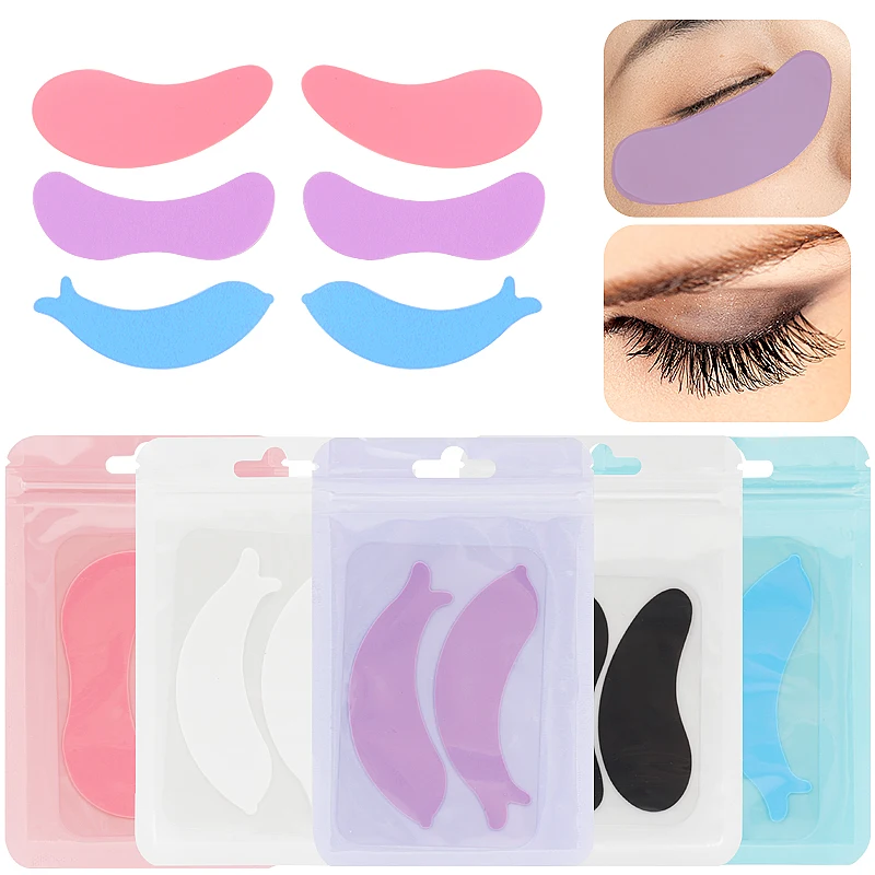 5 Pairs Grafting Lashes Silicone Eye Patch Eyelash Extension Under Eye Pads Makeup Tip Stickers Lash Extension Supplies Tools