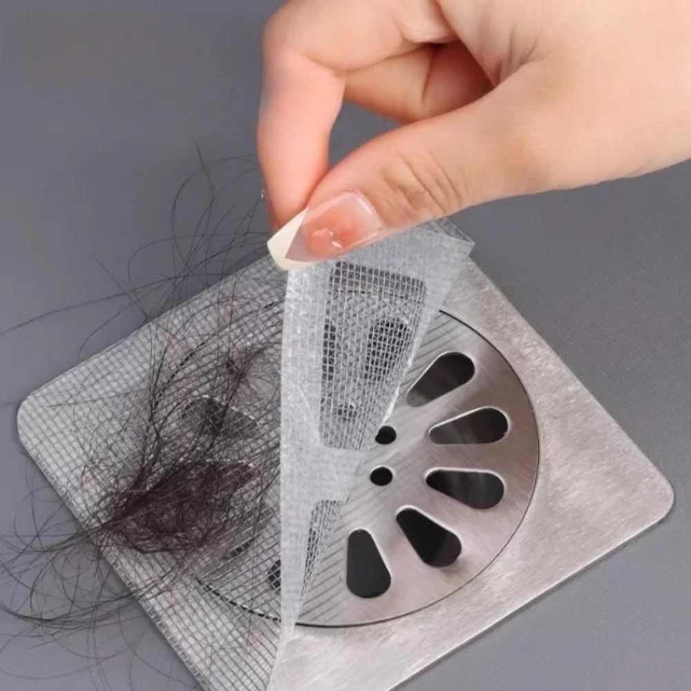 10/20/30/50pcs Disposable Hair Catcher for Shower Mesh Shower Drain Covers Floor Sink Strainer Filter Mesh Bathroom Accessories