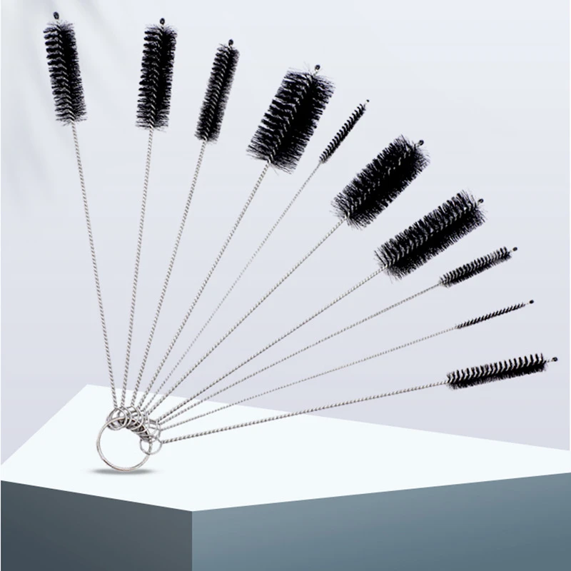 10Pcs/Set Straw Cleaning Brushes Multifunction Flexible Handle Test Tube Bottle Straw Washing Cleaner Bristle Brush