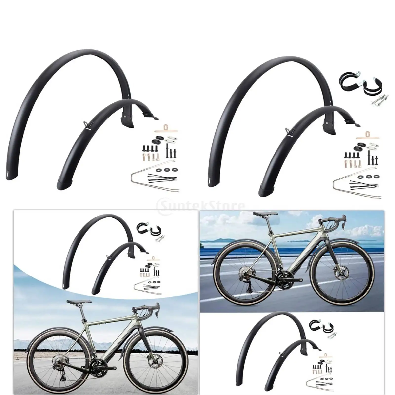 

2x Mountain Bike Mud Guards against Splashing Water Dust Road Bike Fenders for Mountain Road Bike 700C Water Riding Rain