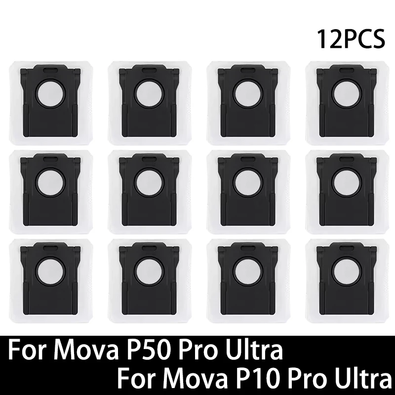 Reserveonderdelen voor Mova P50 Pro Ultra / Mova P10 Pro Ultra robotstofzuiger: hoofdborstel, zijborstel, HEPA-filter, dweil, stofzak, accessoires