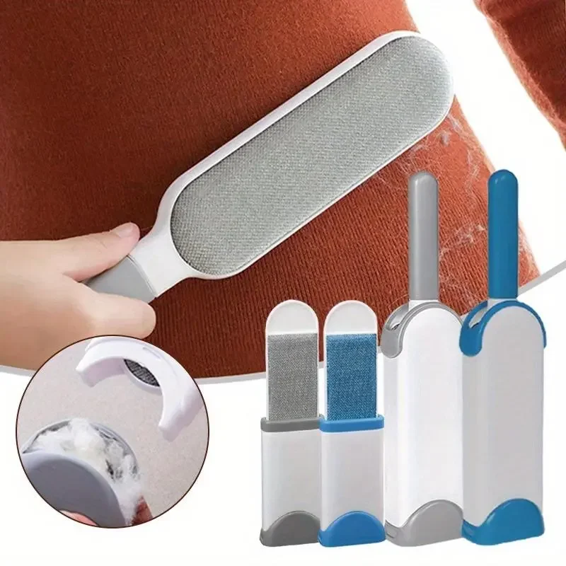 Portable Double-Sided Static Lint Remover Brush - Reusable Pet Hair Fabric Fuzz Remover for Coats Sweaters Carpets image 6