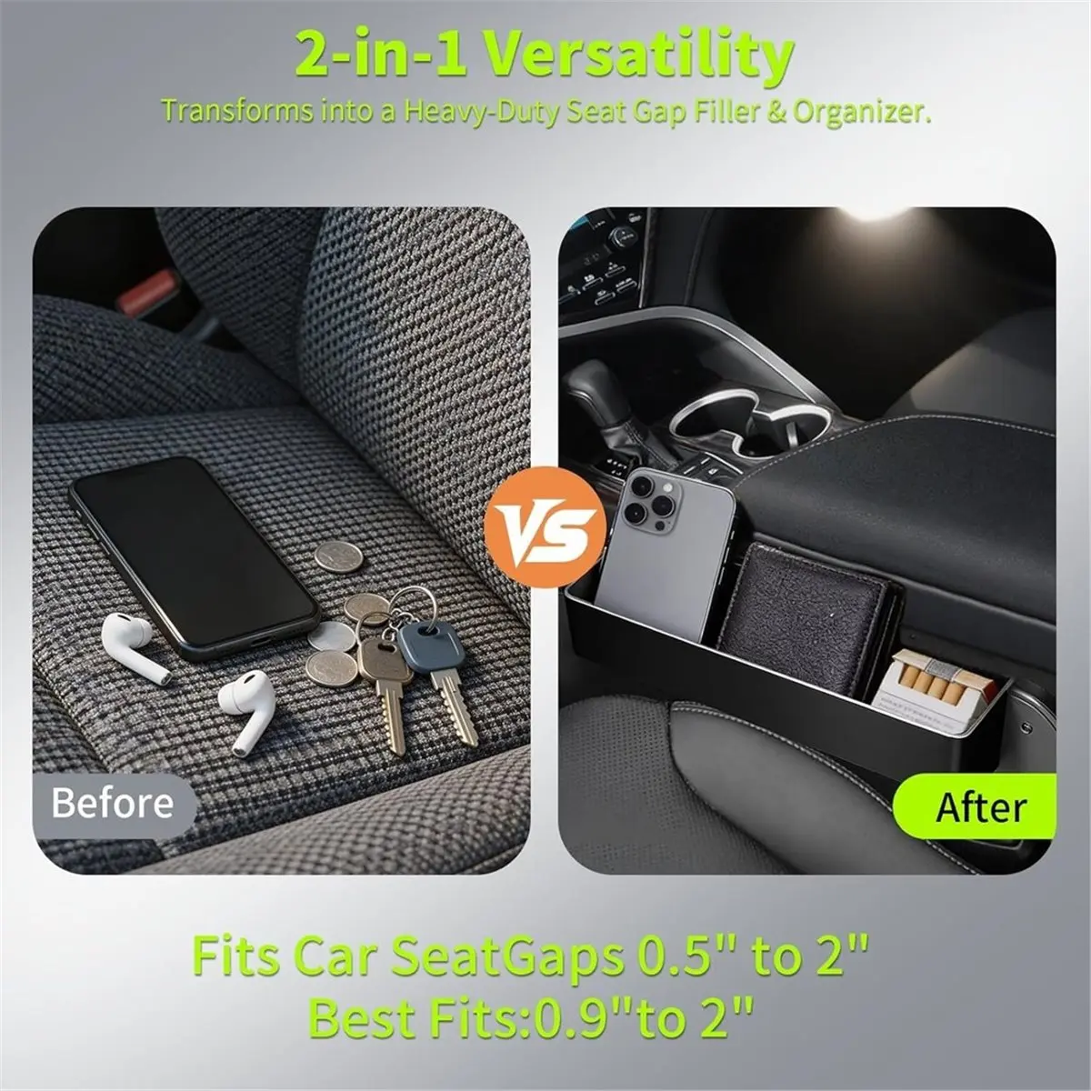 2-in-1 Steering Wheel Tray & SeatGap Organizer Portable Steering Wheel Desk with Cup Holder & Pad Slot