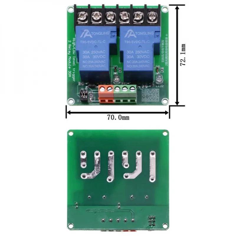 1 แผนที่ 2 แผนที่ 4 แผนที่ 30AOptocoupler แยกสูงและต่ําระดับรีเลย์ Module5V12V