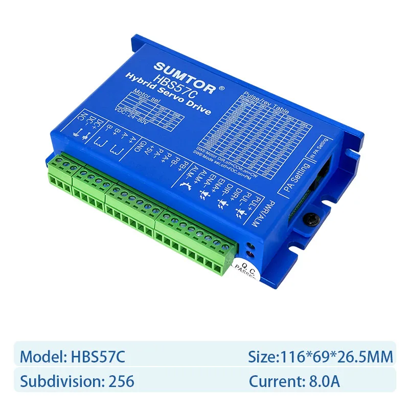 Nema 23 محرك متدرج رقمي محرك HBS57C محرك حلقة مغلقة Nema 23 محرك متدرج سائق