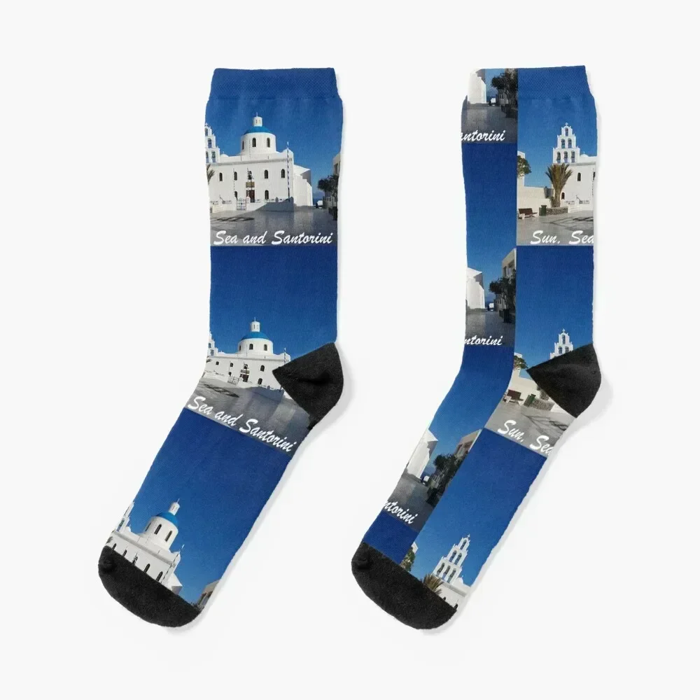 

Sun, Sea and Santorini Socks Children's FASHION custom sports Lots Socks For Girls Men's