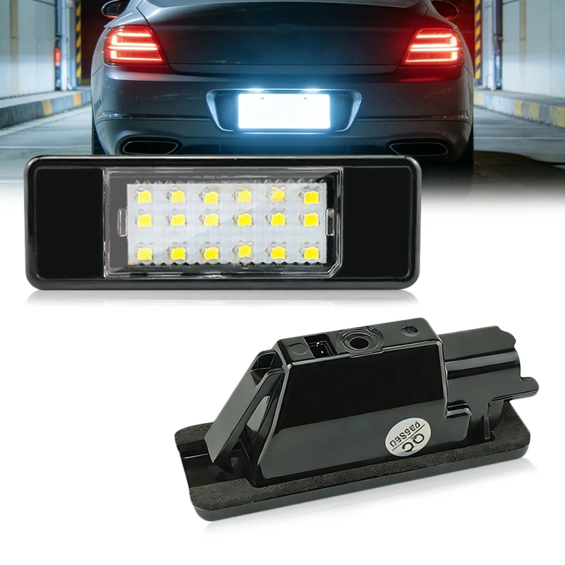 2x Car Rear 18 LED SMD License Number Plate Light Lamp 6000K For Peugeot 106 207 307 308 406 407 For CITROEN C3 C4 C5 C6 C8
