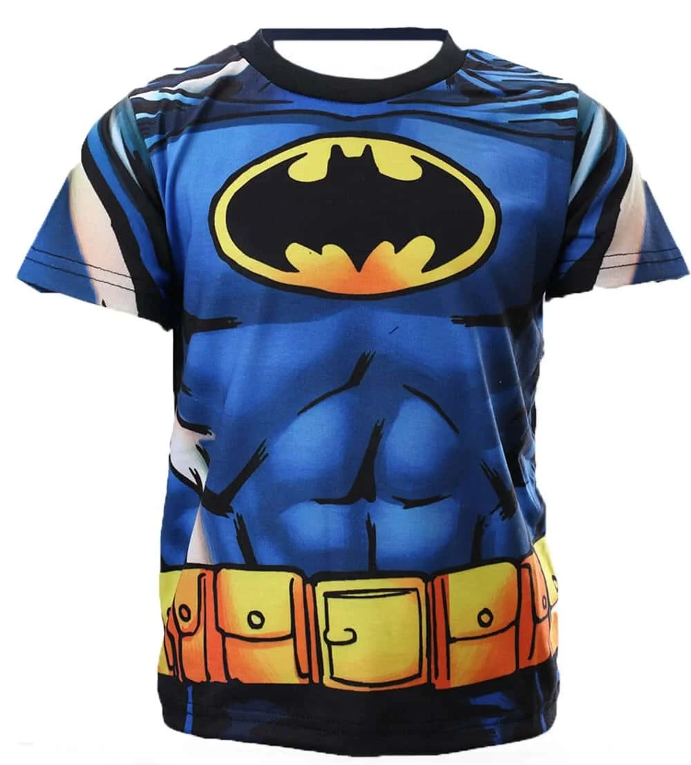 Camiseta de Cosplay de Batman para Adultos y Niños, Nueva, Holgada, Informal, Deportiva, de Secado Rápido, con Estampado 3D, de Manga Corta, para Fiestas y Actividades