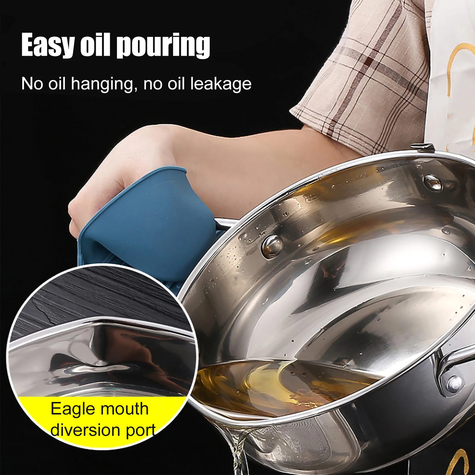 Japanese Deep Frying Pot with Thermometer and Lid 304 Stainless Steel Tempura Fryer Pan 20/24 cm Small Fryer for Kitchen Cooking