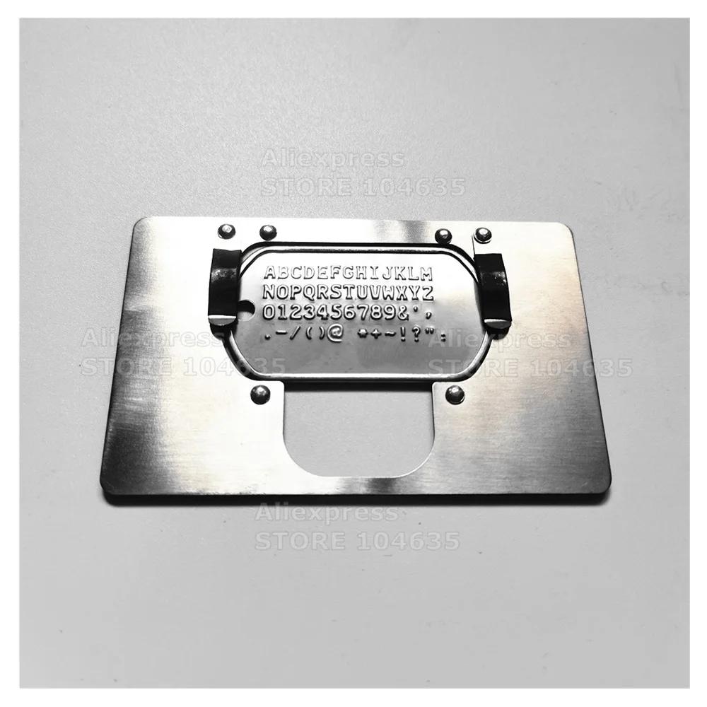 Stainless Steel Dog Tag Plate Part For Metal Steel Dog Tag Embosser Embossing Machine