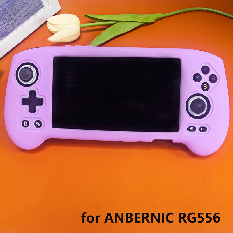 Dust-Proof Silicone Game Console Protective Case For ANBERNIC RG556 Handhold Gaming Machine Protector Gamer Accessories