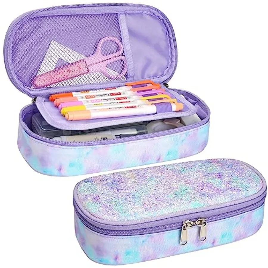 

Pencil Case for Girls - Big Capacity Cute Pencil Case for Teenager Special Pencil Pouch for School Office Pencil Box Only Glitt