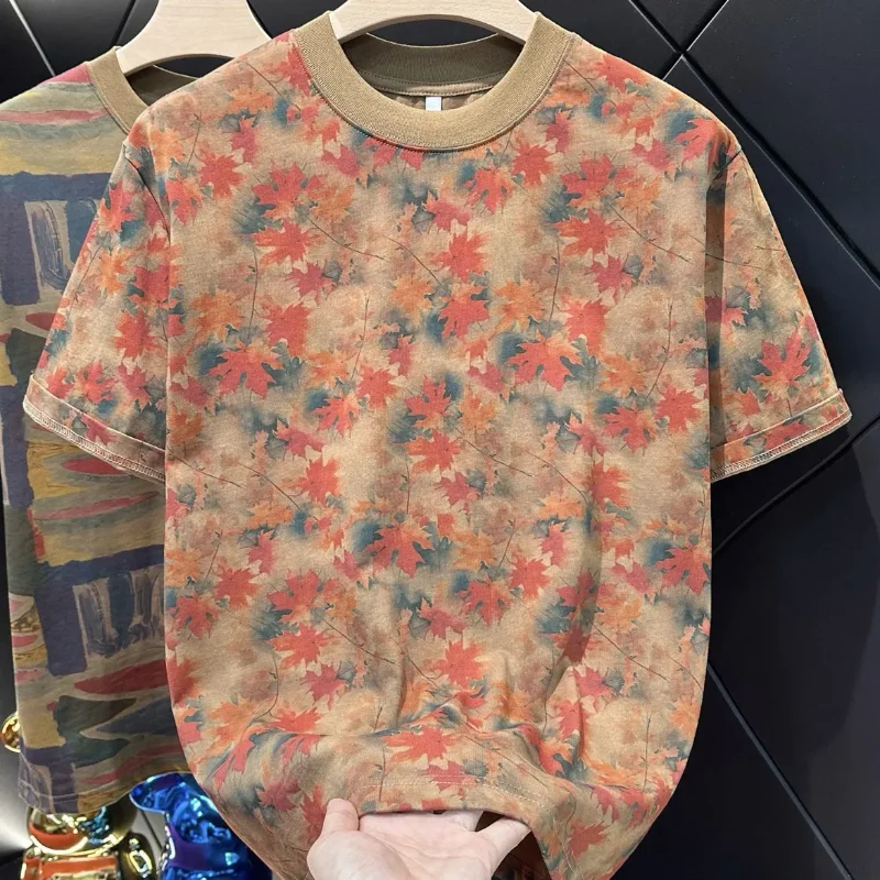 Sommer Neue Rundhals Kurzarm T-shirt männer Modische Pullover Vielseitig Casual Koreanische Druck Top