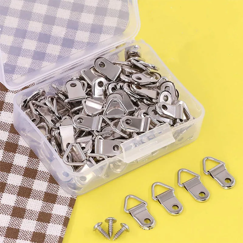 

100 Sets of Triangular Photo Frame Rings with Screws Combination Photo Frame Hanging