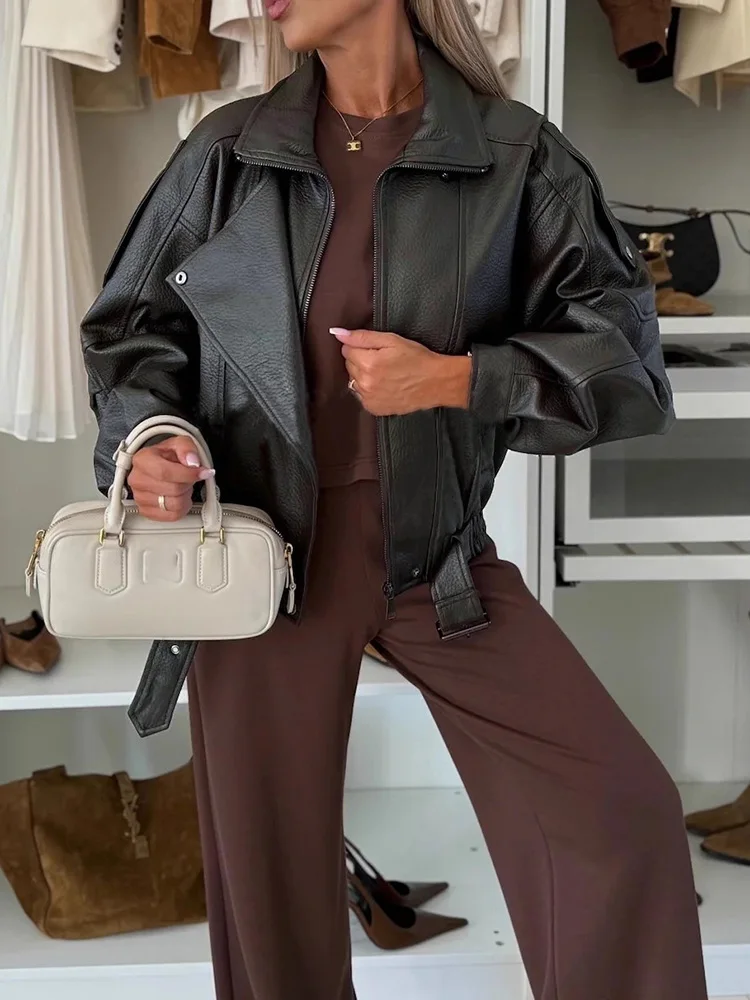 

Осень-зима, новая однотонная куртка с длинными рукавами, модное свободное женское пальто с лацканами для отдыха, темпераментная верхняя одежда с карманами на молнии